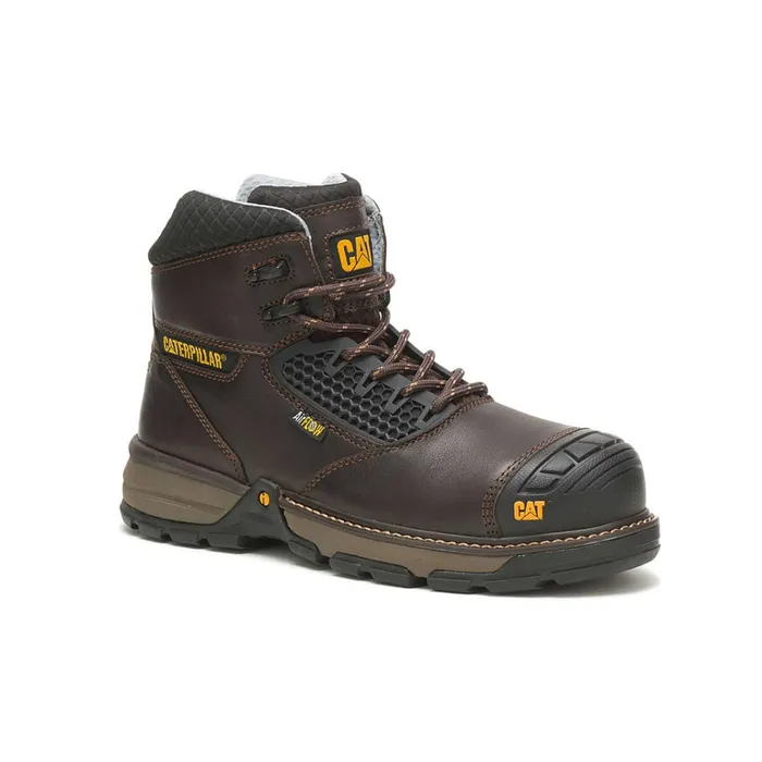 Cat Footwear Composite Toe Men039s Excavator Superlite Cool Carbon Composite Toe Work Boot Dark Brown 8211 Men