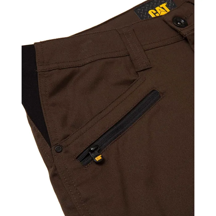 Cat Footwear Pants Men039s Operator Flex Short Brown 8211 Men