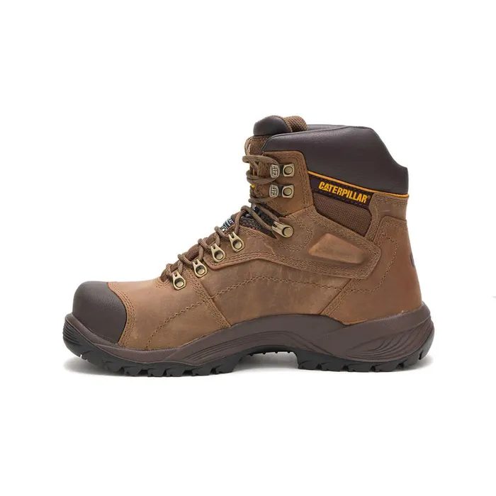 Cat Footwear Steel Toe Men039s Diagnostic Hi Waterproof Thinsulate Steel Toe Work Boot Dark Beige 8211 Men