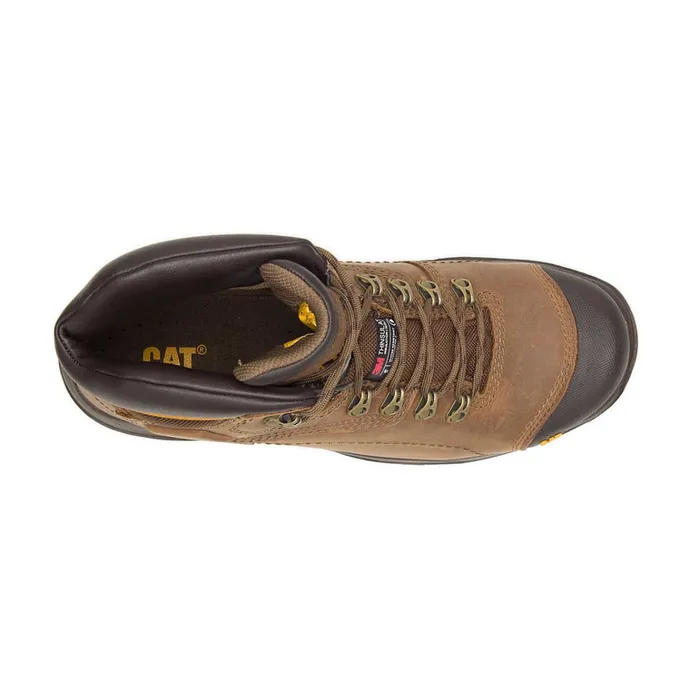 Cat Footwear Steel Toe Men039s Diagnostic Hi Waterproof Thinsulate Steel Toe Work Boot Dark Beige 8211 Men