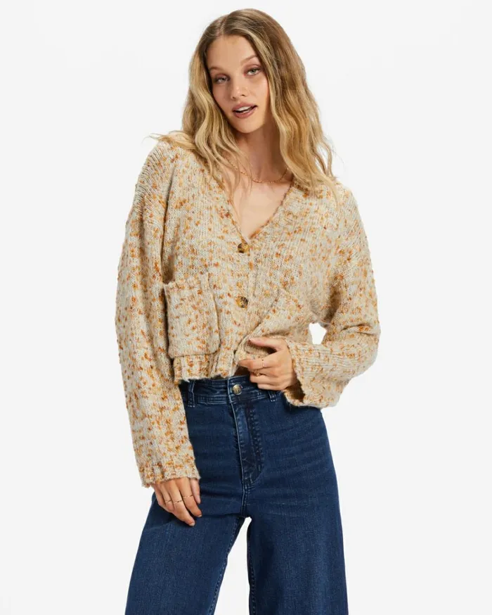 Catch Up Cardigan White Cap Women Billabong Sweaters