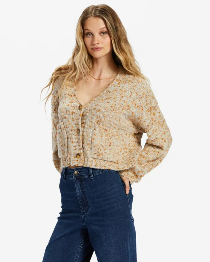 Catch Up Cardigan White Cap Women Billabong Sweaters