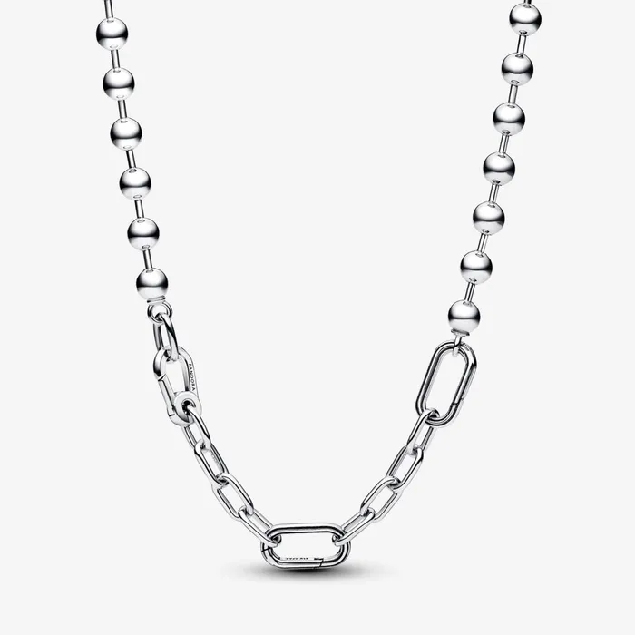 Chain Necklaces Women Pandora Online ME Metal Bead and Link Chain Necklace