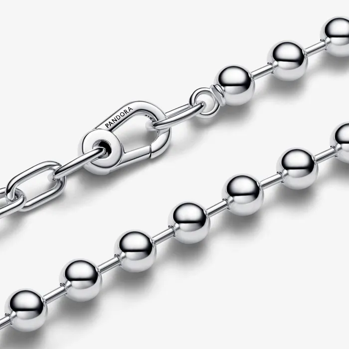 Chain Necklaces Women Pandora Online ME Metal Bead and Link Chain Necklace