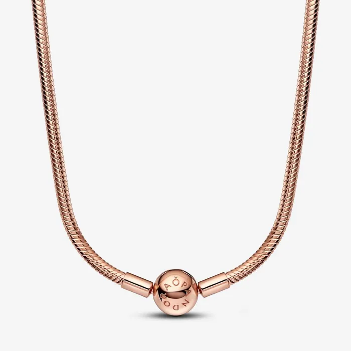 Chain Necklaces Women Pandora Online Moments Snake Chain Necklace Rose Gold Plated