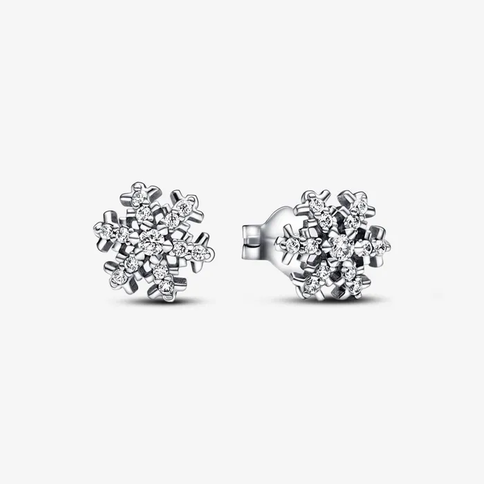 Chain Necklaces Women Pandora Sparkling Snowflakes Gift Set