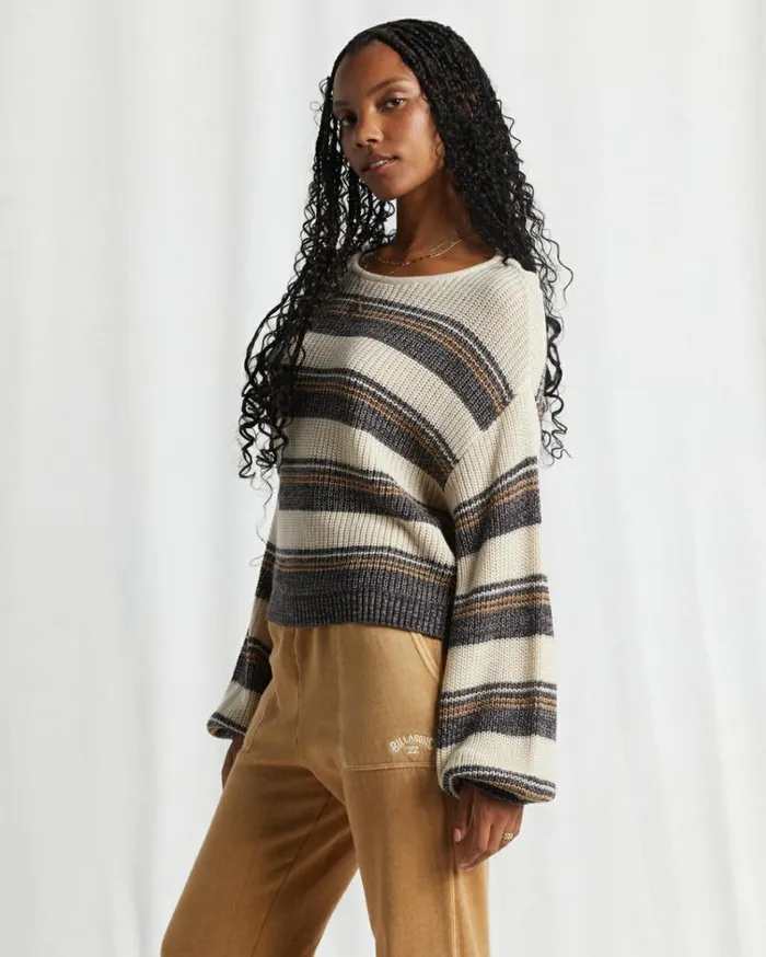 Changing Tides Pullover Sweater Black Pebble Women Billabong Sweaters