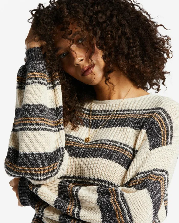 Changing Tides Pullover Sweater Black Pebble Women Billabong Sweaters