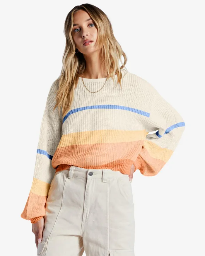 Changing Tides Pullover Sweater Light Melon Women Billabong Sweaters