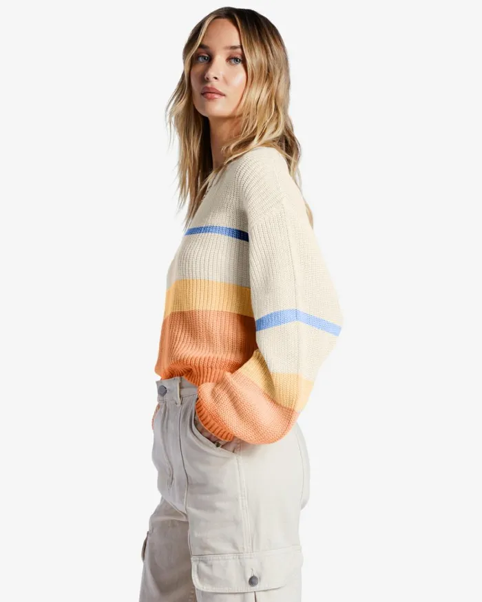 Changing Tides Pullover Sweater Light Melon Women Billabong Sweaters