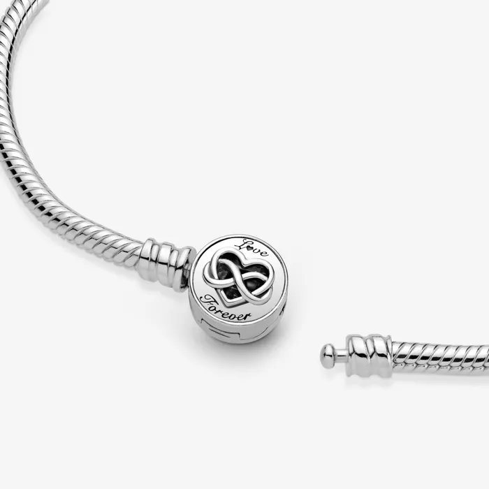 Charm Bracelets Women Pandora Online Moments Heart Infinity Clasp Snake Chain Bracelet