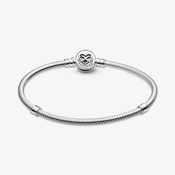 Charm Bracelets Women Pandora Online Moments Heart Infinity Clasp Snake Chain Bracelet