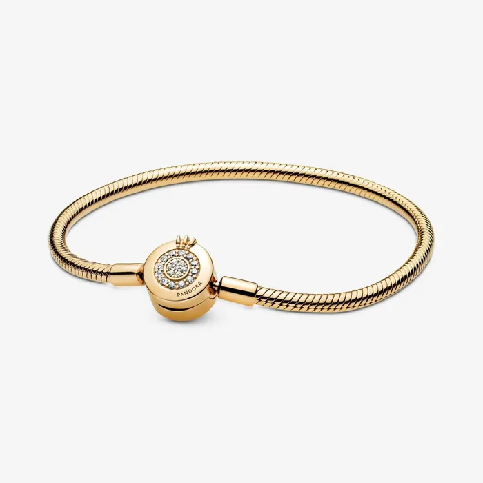Charm Bracelets Women Pandora Online Moments Sparkling Crown O Snake Chain Bracelet Gold Plated Charm Bracelets Women Pandora Online Moments Sparkling Crown O Snake Chain Bracelet Gold Plated