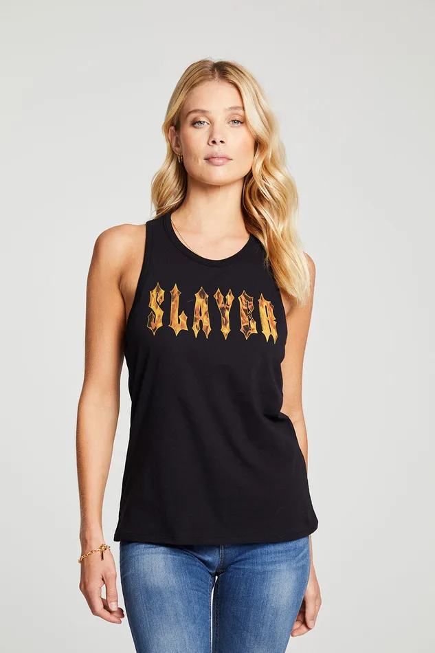 Chaser Brand Slayer Flames Womens Tops
