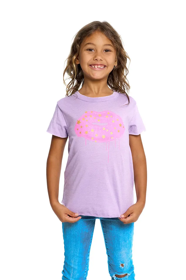 Chaser Brand Star Lips Girls Tops