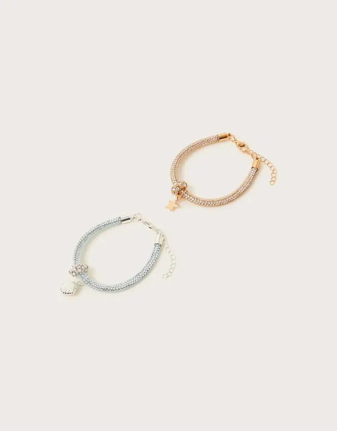 Children 2Pack Dazzle Encased Bracelets Monsoon Girls039 Jewellery