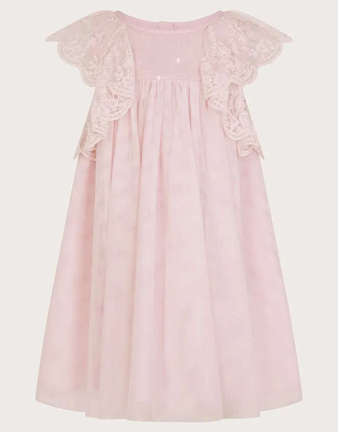 Children Baby Charlotte Frill Dress Pink Monsoon Dresses