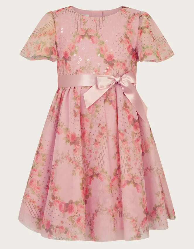 Children Baby Chateau Dress Pink Monsoon Dresses