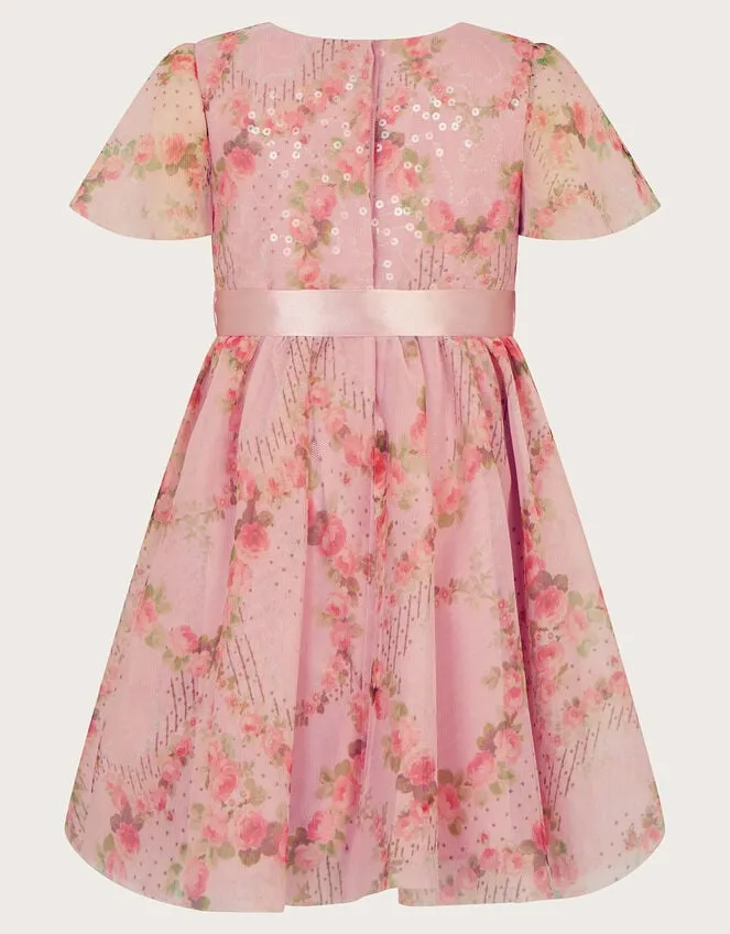 Children Baby Chateau Dress Pink Monsoon Dresses