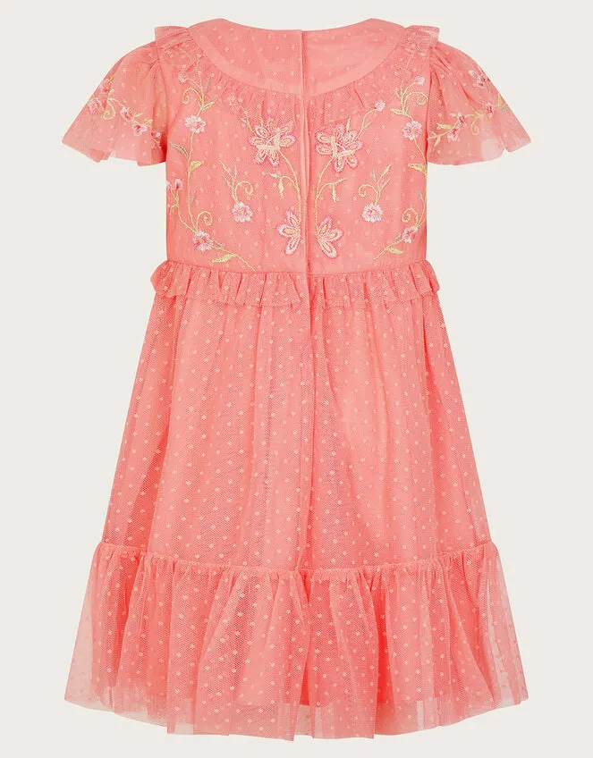 Children Baby Josephine Embroidered Dress Orange Monsoon Dresses