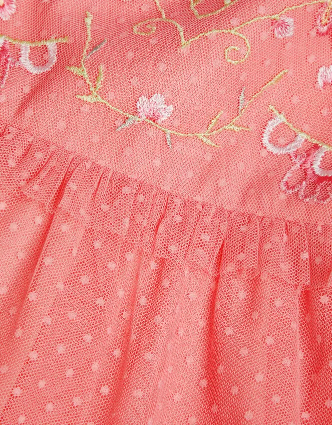 Children Baby Josephine Embroidered Dress Orange Monsoon Dresses