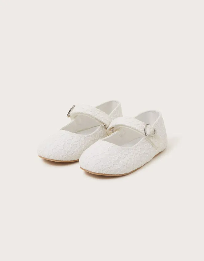 Children Baby Lace Walker Shoes And Bando Ivory Monsoon Partywear