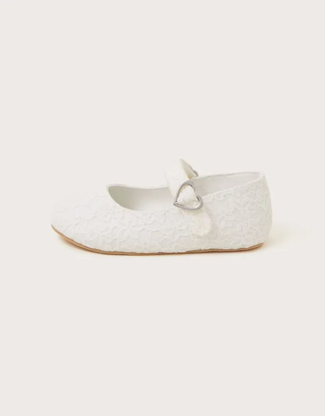 Children Baby Lace Walker Shoes And Bando Ivory Monsoon Partywear