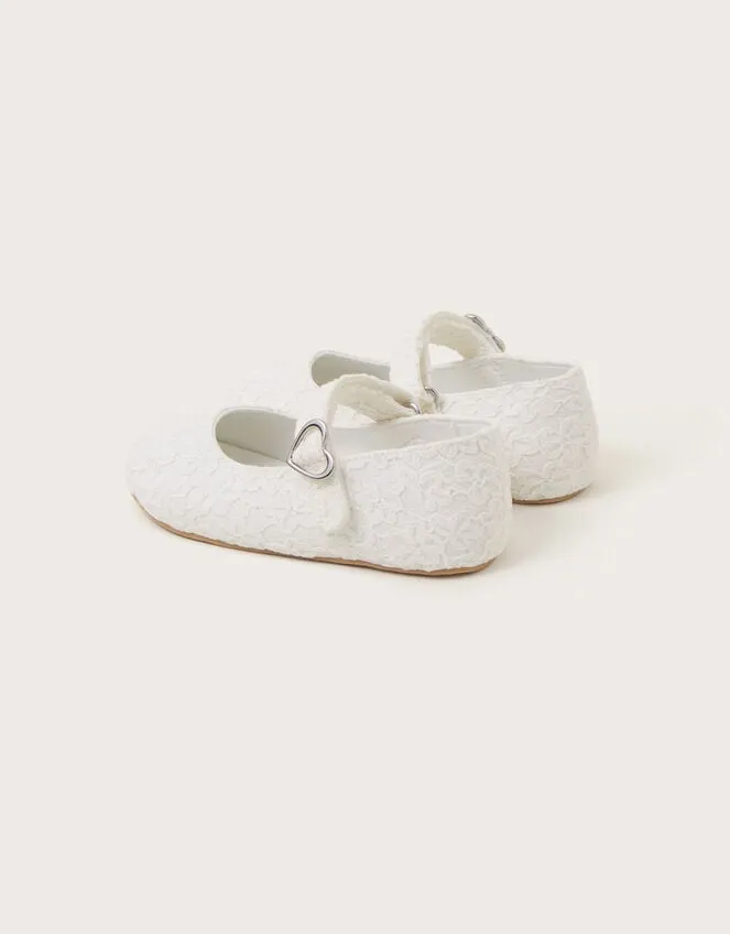 Children Baby Lace Walker Shoes And Bando Ivory Monsoon Partywear