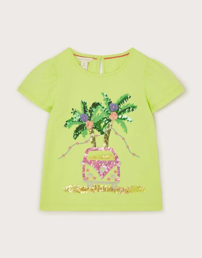 Children Campervan Embellished TShirt Green Monsoon Tops and TShirts