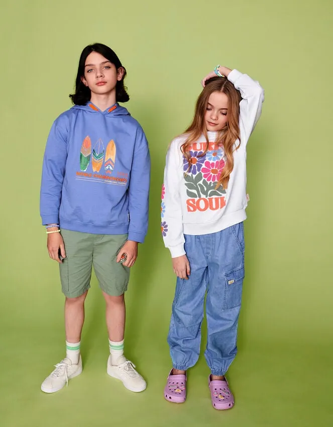 Children Denim Cargo Trousers Blue Monsoon Trousers and Shorts