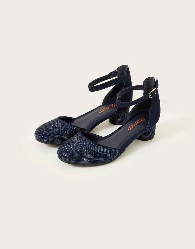 Children Diamante TwoPart Heels Blue Monsoon Partywear