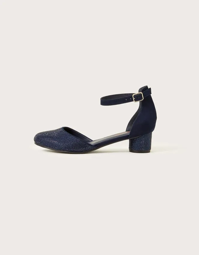 Children Diamante TwoPart Heels Blue Monsoon Partywear