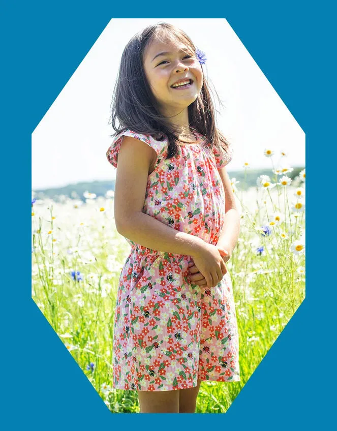 Children Frugi Floral Print Playsuit Pink Monsoon Knitwear and Cardigans