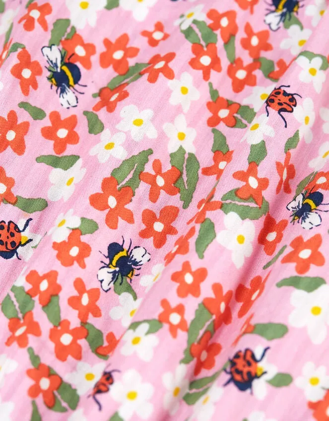 Children Frugi Floral Print Playsuit Pink Monsoon Knitwear and Cardigans