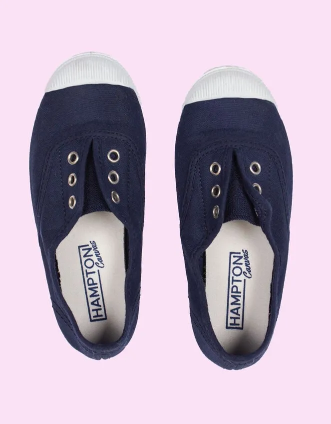 Children Hampton Canvas Plum Plimsolls Blue Monsoon Girls039 Shoes and Sandals