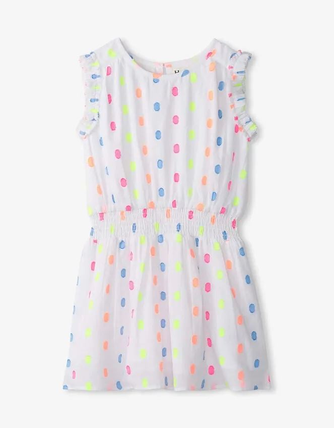 Children Hatley Spot Dress White Monsoon Dresses