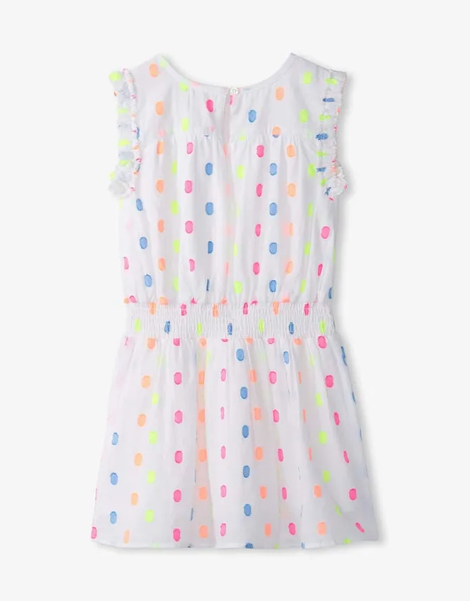 Children Hatley Spot Dress White Monsoon Dresses