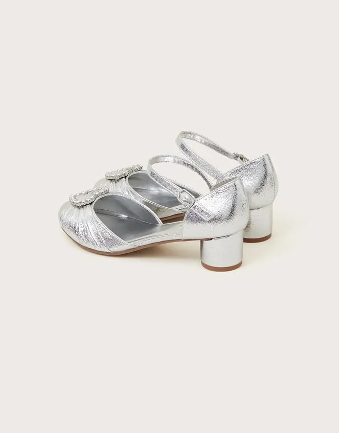 Children Heart Embellished Heels Silver Monsoon Partywear