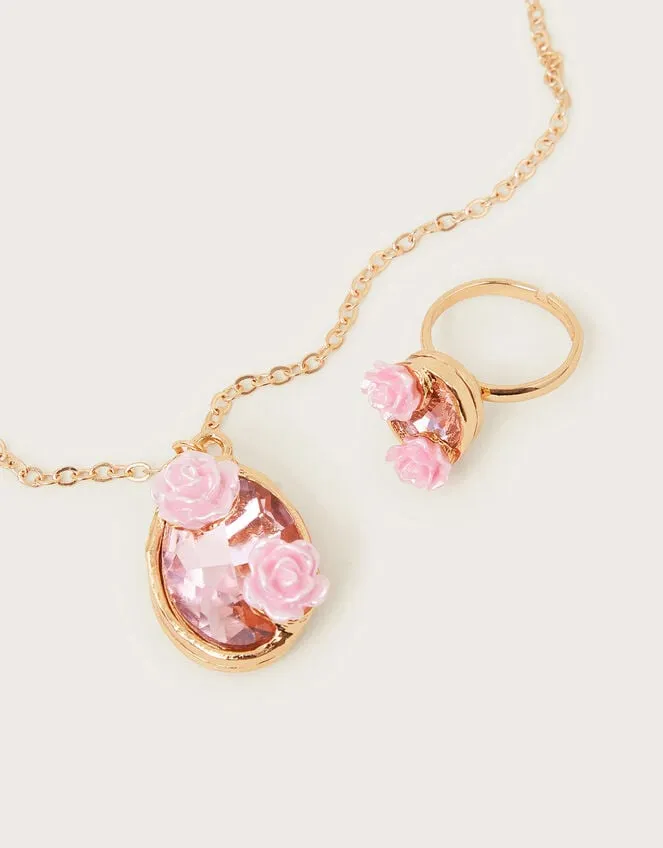 Children Jewel Flower Necklace And Ring Set Monsoon Girls039 Jewellery