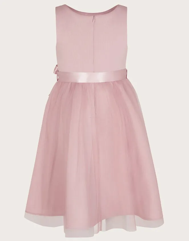 Children Layla 3d Scuba Dress Pink Monsoon Dresses