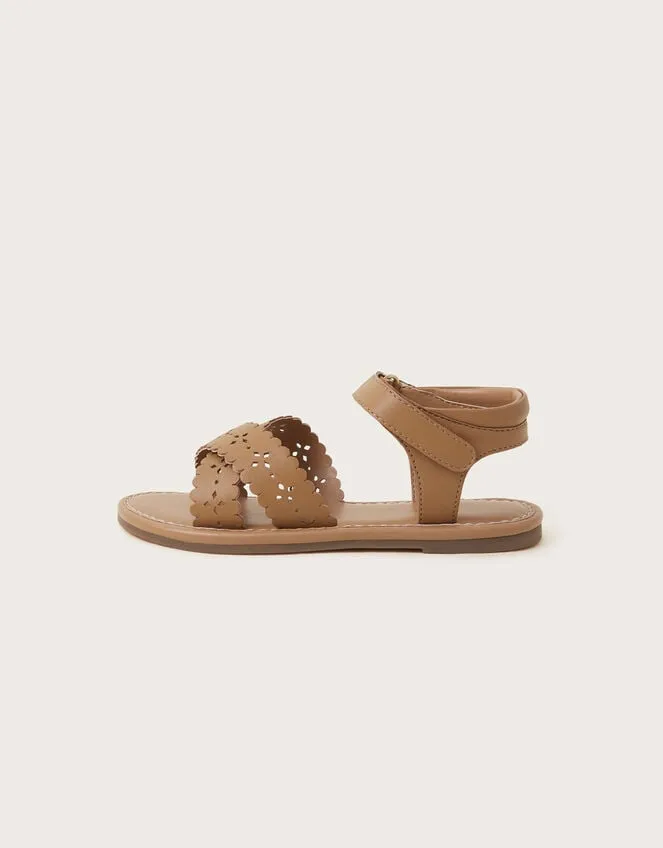 Children Leather Cutwork Sandals Tan Monsoon Girls039 Shoes and Sandals