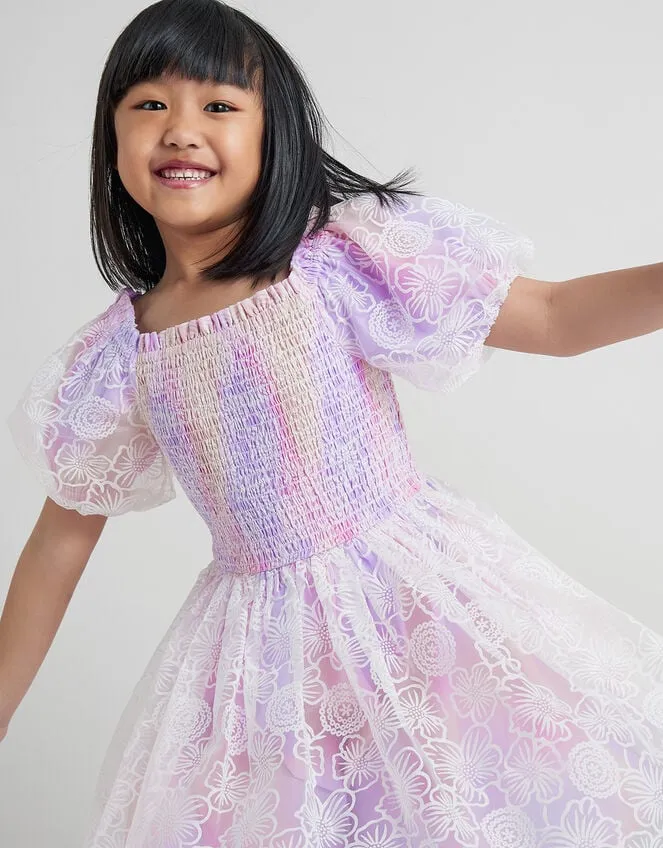 Children Ombre Floral Dress Purple Monsoon Dresses