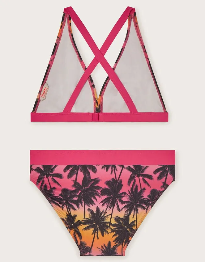 Children Ombre Palm Print Bikini Multi Monsoon Beachwear and Swimwear