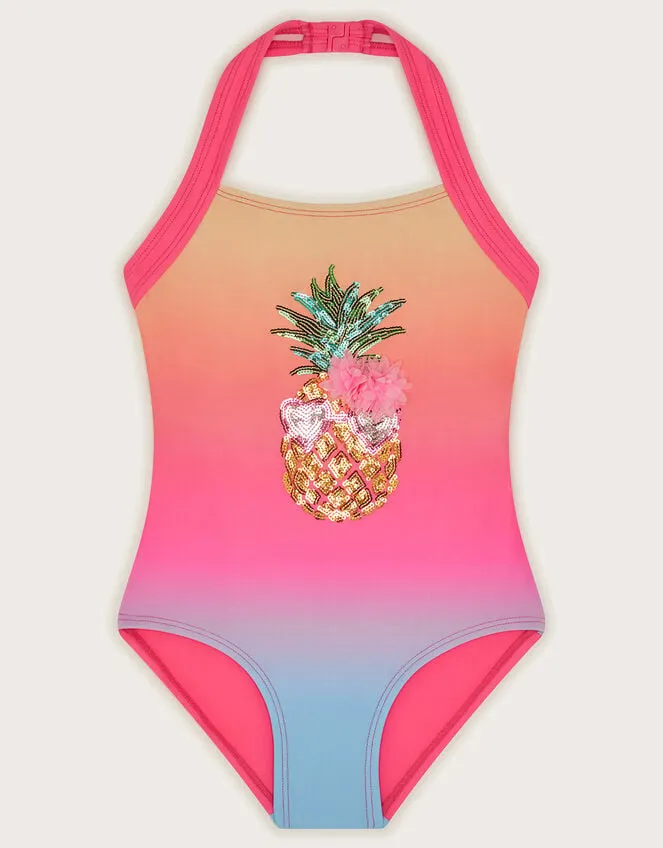 Children Pineapple Sequin Swimsuit Multi Monsoon Beachwear and Swimwear