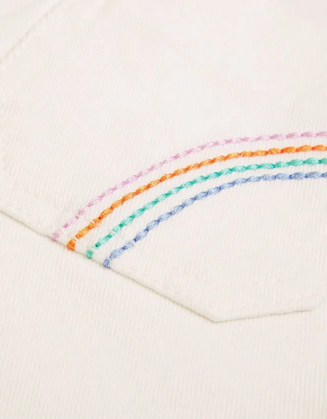 Children Rainbow Denim Shorts White Monsoon Casualwear Collection