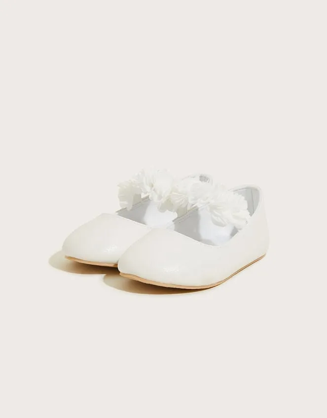 Children Shimmer Corsage Walker Shoes Ivory Monsoon Partywear