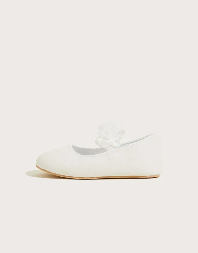 Children Shimmer Corsage Walker Shoes Ivory Monsoon Partywear