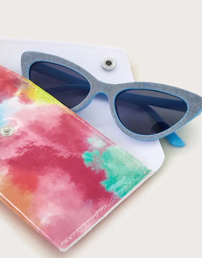 Children Sparkle Cateye Sunglasses With Case Monsoon Hats and Sunglasses