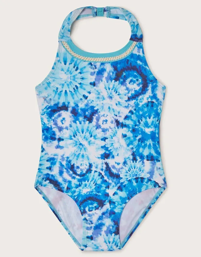Children Tie Dye Crochet Swimsuit Blue Monsoon Beachwear and Swimwear