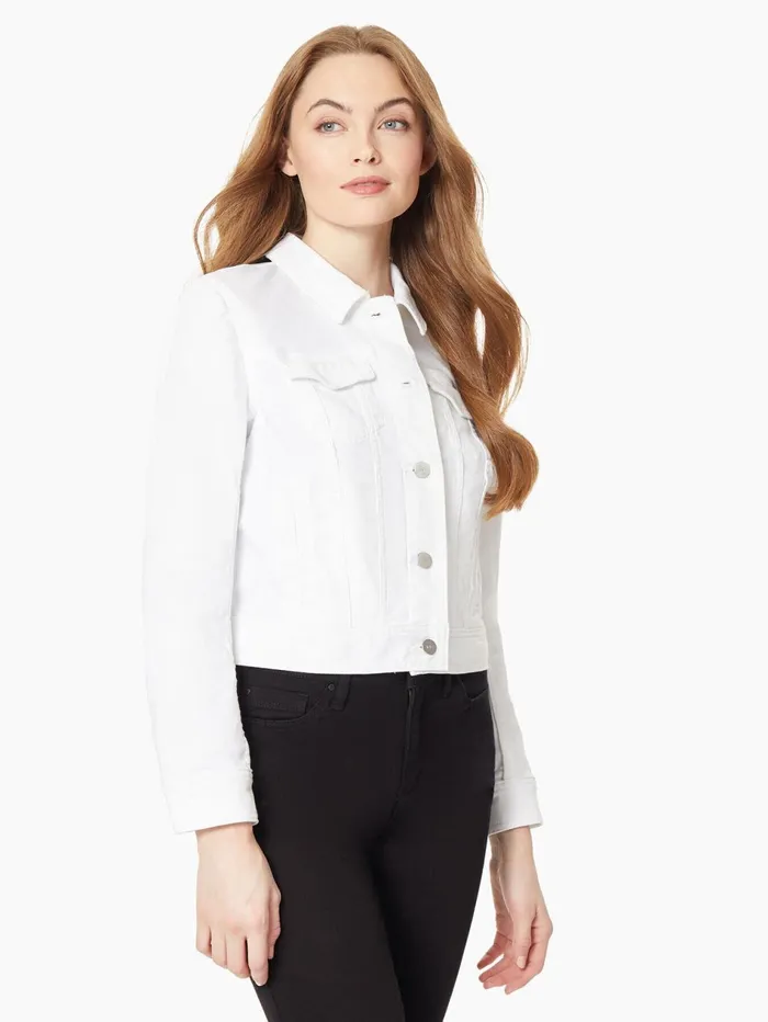 Classic Denim Jacket Soft White Women Jones New York Denim Jackets Classic Denim Jacket Soft White Women Jones New York Denim Jackets